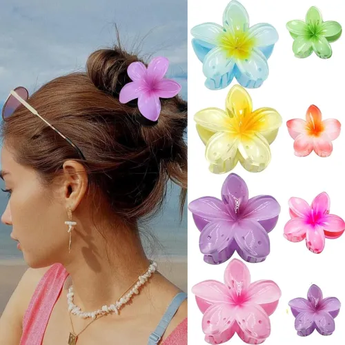 Image of Vorset 4 Pcs Flower Hair Claw Clips