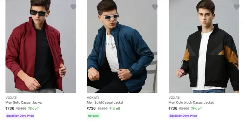 Image of Voxati Men's Jackets upto 71% Discount