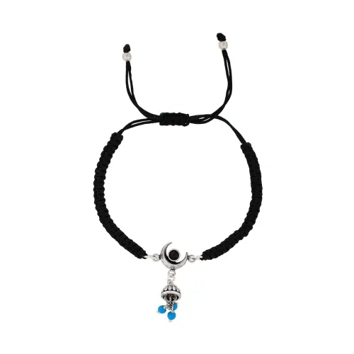 Image of VOYLLA Evil Eye Dome Shape Blue Bead Hanging Bracelet