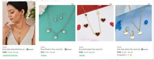 Image of Voylla Jewellery Sets Upto 83% Discount