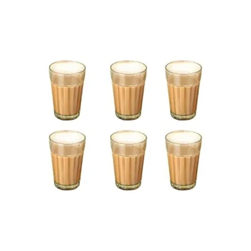 Image of VRB Dec 6 Pcs Tea Glass Set/Cutting chai Glasses/Small Glass for Tea,Chai,Milk,Coffee Hot & Cold Coffee Mug, 
