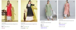 Vredevogel Womens Kurtas upto 87% Discount
