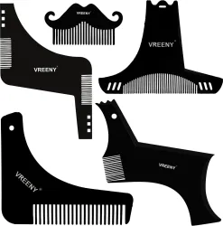 Vreeny Beard Shaper Tool Comb Beard Shaping tool Beard Comb for Men Home