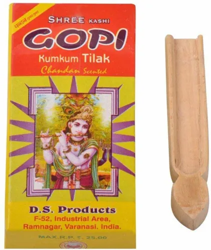 Image of Vrindavan Store Gopi Chandan with Wooden Tilak Stamp