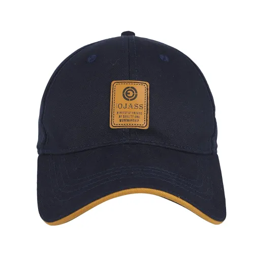 Image of VROJASS Applique Free Size Men's Black Cotton Cap