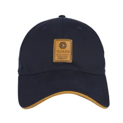 VROJASS Applique Free Size Mens Black Cotton Cap