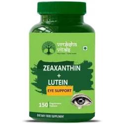 Vruksha Vitals Eye Support – Lutein and Zeaxanthin (100 mg) 150 Tablets/Capsules Supplement with Astaxanthin, Vitamin A,