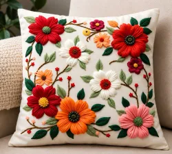 vstraders Polycotton Cushions Cover (40 cm*40 cm, Pack of 5, Multicolor)