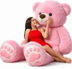 vtb retail stuffed toys 4 feet pink teddy bear