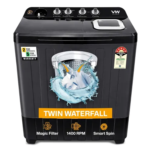 Image of VW 10.5 kg 5 Star Semi Automatic Top Load Washing Machine