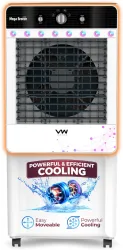 VW 100 L Desert Air Cooler With Ambient Lights and 3 side Honeycomb (White, MegaBreeze 100)