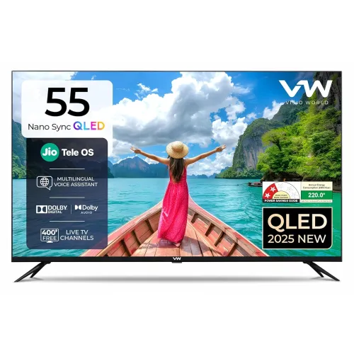 Image of VW 140 cm 4K QLED Nano Sync Smart TV – Black