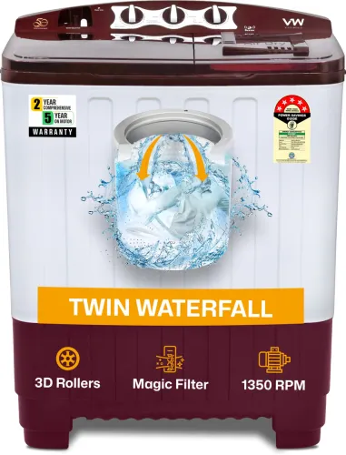 Image of VW 8 kg Semi Automatic Top Load White