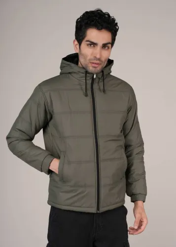Image of Vzoxot Men Solid Bomber Jacket