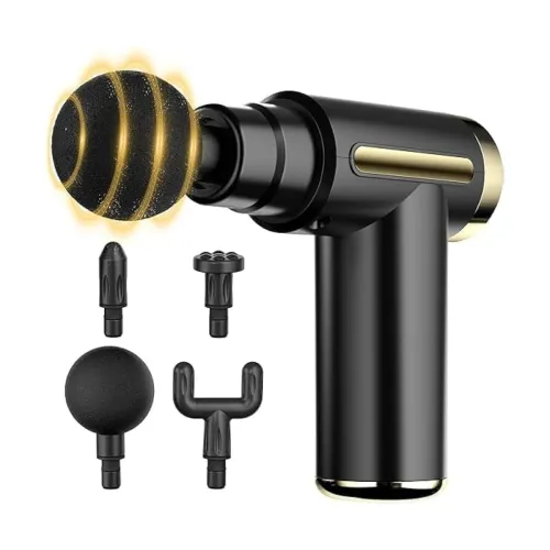 Image of Waafy Mini Massage Gun – 6 Speeds, 4 Heads, Rechargeable