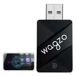 Wagzo 2-in-1 Wireless Car Receiver, Converts Wired Auto Android & CarPlay to Wireless, Bluetooth Connectivity, Only for 