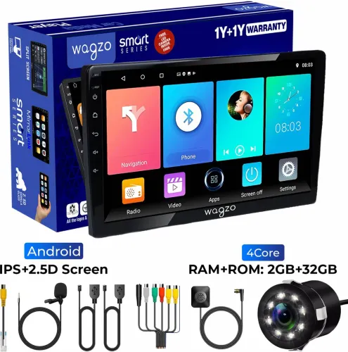 Image of Wagzo 9 Inch Car Android TS7 2GB+32GB LED CAMERA