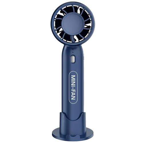Image of Wagzo Portable Mini USB Rechargeable Hand Fan with Mobile Holder, 1500mAh