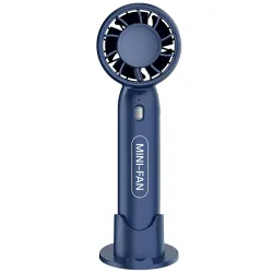 Wagzo-Portable Mini USb Fan Rechargeable Hand Fan with Mobile Holder 3 Adjustable Speeds,1500mAh Battery, Lightweight Design, Low Noise, and Easy Portability for Indoor and Outdoor Use (Mult...