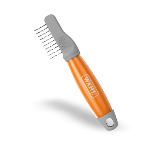 Image of Wahl Soft Grip Dematter Brush, Medium, Gray