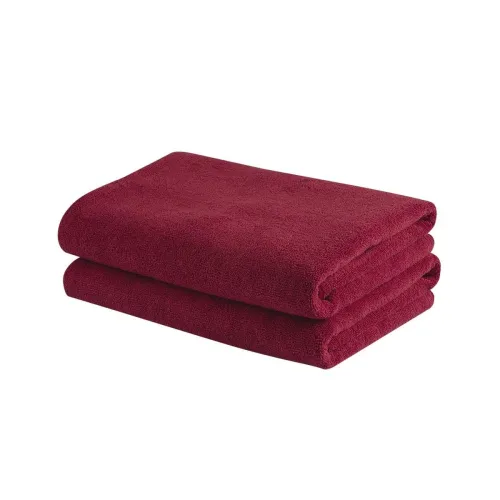 Image of Wakefit 350 GSM Microfiber Bath Towels (Set of 2, 60x120 cm, Raspberry)