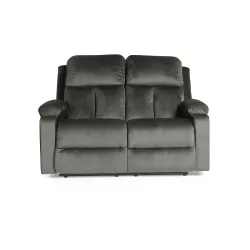 Wakefit Recliner Velvet Fabric Manual Recliner Sofa 2 Seater with 3 Years Warranty
