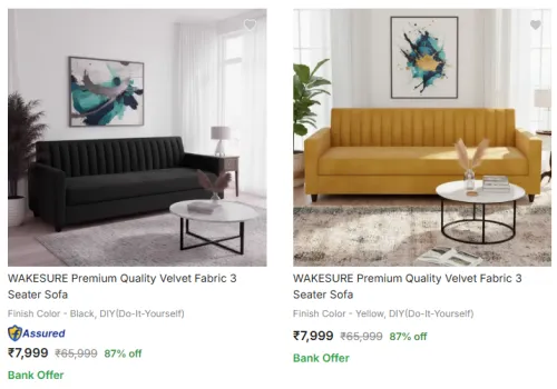 Image of Wakesure Sofas & Sectionals upto 87% Discount