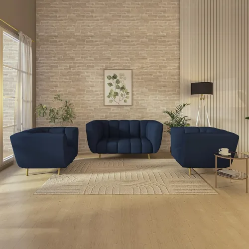 Image of Wakeup India 4 Seater Premium Fabric Sofa Set