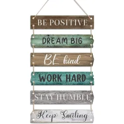 Wall Decor for Living Room - Wall Hangings for Home Decoration - Wall Decoration Items for Living Room - Wall Art - Bedroom Wall Decor - Rigid Eco-Friendly Recycled Board - 6 pcs, Retro