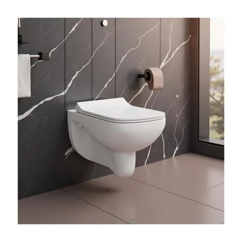 Image of Wall Hung Commode with Soft Closing Toilet Seat