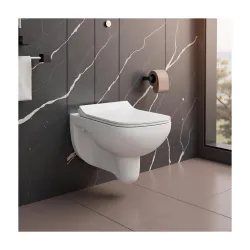 Wall Hung Commode with Soft Closing Toilet Seat