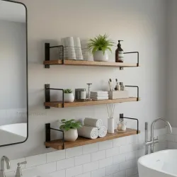 Wall Mounted Bathroom Shelves, Set of 3
