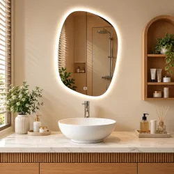 Wall Mounting Mirror with Light |Bathroom,Venity and Smart Mirror Size 18X24