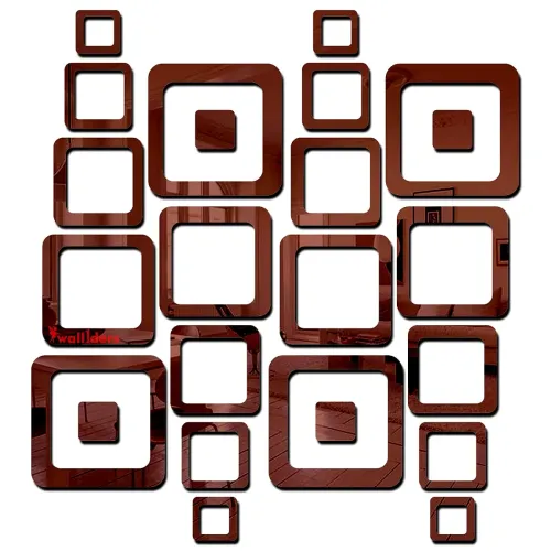 Image of Wall1ders Square 24 Mirror Stickers for Wall for Hall Room