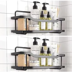 Wall-Mounted Metal Bathroom Shelf Pack of 2
