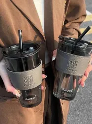 Wallsenterprise Glass Travel Sipper Tumbler Set