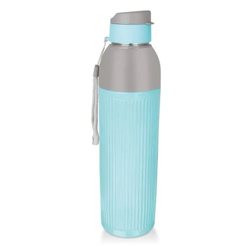 Image of Warmeo Steel Freeza 1000 Insulated Inner Stainless Steel Water Bottle, 700 ml, Blue I Leak Proof | Hot & Cold | Easy Gri