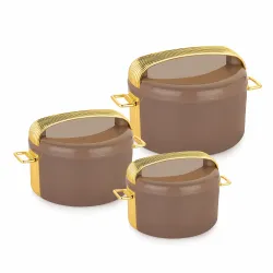 WARMEO Majestic Inner Stainless Steel Casserole Set of 3 