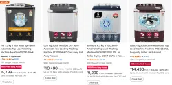 washing machine at Starting @ ₹6799