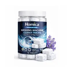 Washing Machine Cleaner Tablets (16 Tablets) | Drum & Pipe Deep Cleaner | Lavender Scent | Removes Odour, Limescale & Residue | For Front Load & Top Load Fully Automatic Washing Machines