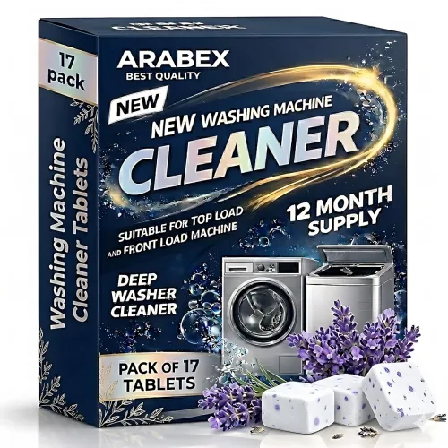 Image of Washing Machine Cleaner Tablets (17 Tablets) Drum & Pipe Deep Cleaner | Lavender Scent | Removes Odour, Limescale & Resi