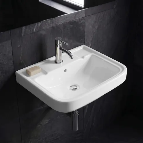 Image of WASSMIST Wall Hung Wash Basin for Bathroom with 10 Year Glaze Warranty 