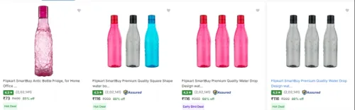 Image of Water Bottles & Flasks Starting @ ₹73