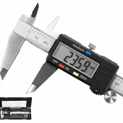 Waterproof Digital Vernier Caliper – Stainless Steel Electronic Measuring Tool (0–150mm / 0–6 Inch) with LCD Display, Inch/MM Conversion, IP54 Protection