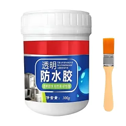 Waterproof Transparent Glue with Brush Anti-Leakage Agent Coating Crack Sealant Super Strong Gel Adhesive for Roof