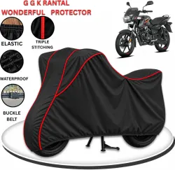 GGK RANTAL Waterproof Two Wheeler Cover for Bajaj (Pulsar 125, Black)