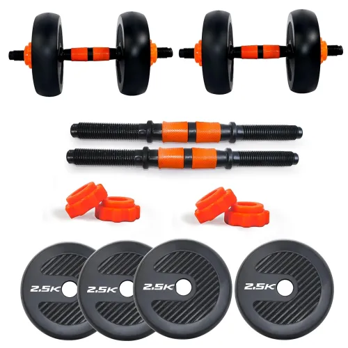 Image of WATSON Premium 10kg Rubber Dumbbell Set
