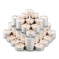 Wax Unscented Tealight Candles for Diwali Decoration | Long Burning | Smokeless
