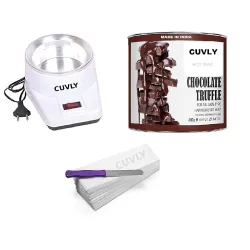 Waxing Kit Wax Heater Machine 600g Chocolate Cream Strips