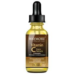 WAYMORE 15% Vitamin C Face Serum for Glowing Skin | Purest Vitamin C (L-Ascorbic Acid) with Vitamin E | Moisturizing Ser